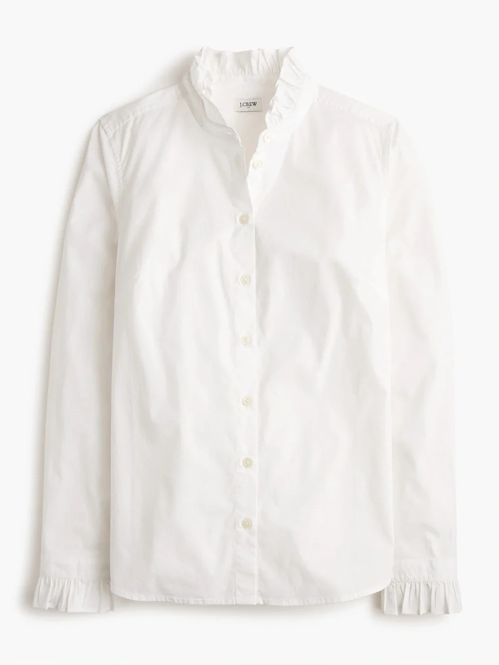 J. Crew Ruffle Button-Up Top M